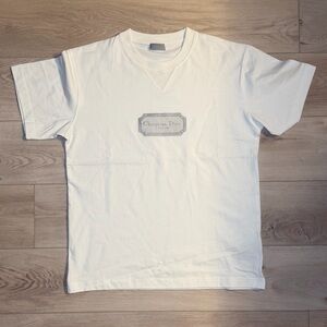 Christian Dior Couture Embroidered Logo Relaxed-Fit T-Shirt size medium